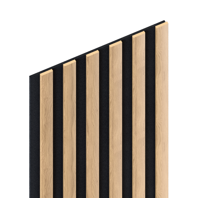 Panele ścienne 3D lamel na filcu slim 270x30 cm Dąb 6 lameli