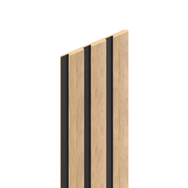Panele ścienne 3D lamel na HDF 270x15 cm dąb 3 lamele