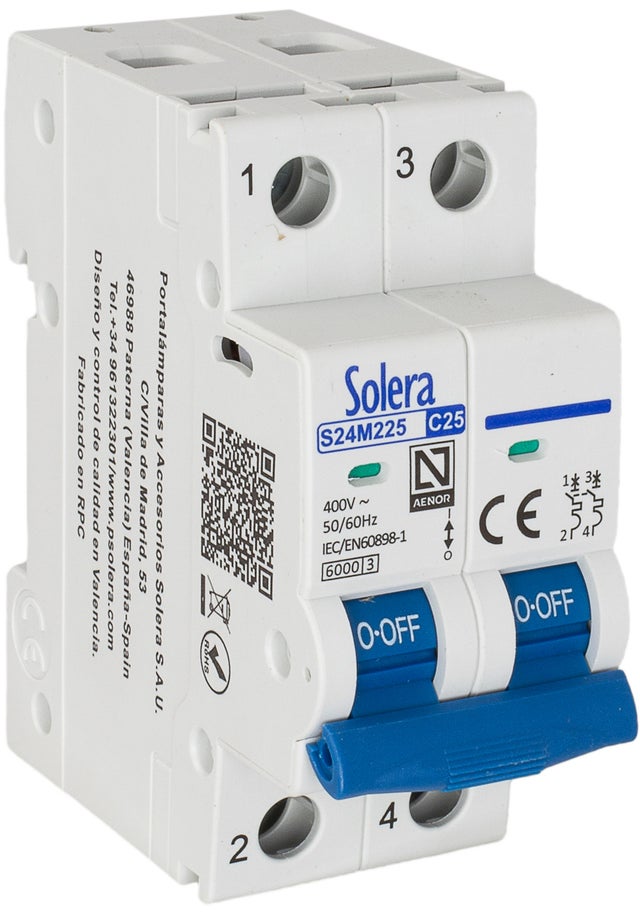 AUTOMATICO MAGNETOTERMICO 2P 25A SOLERA