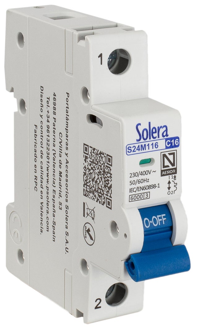 AUTOMATICO MAGNETOTERMICO 1P 16A SOLERA