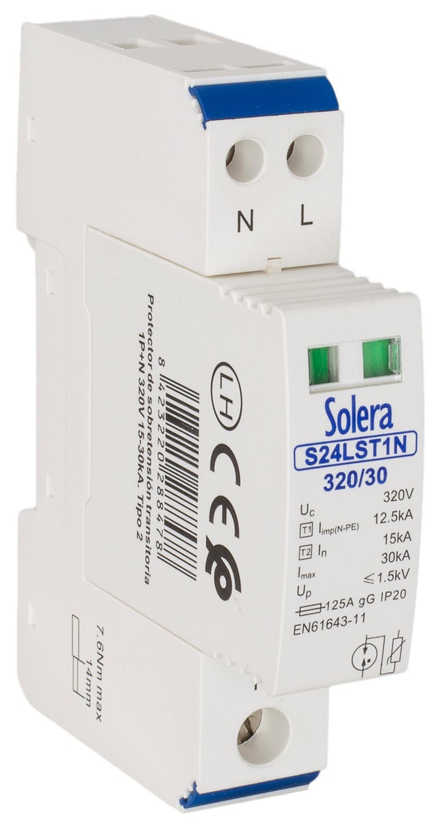 LIMITADOR SOBRETENSION TRANSITORIO 1P+N  15KA