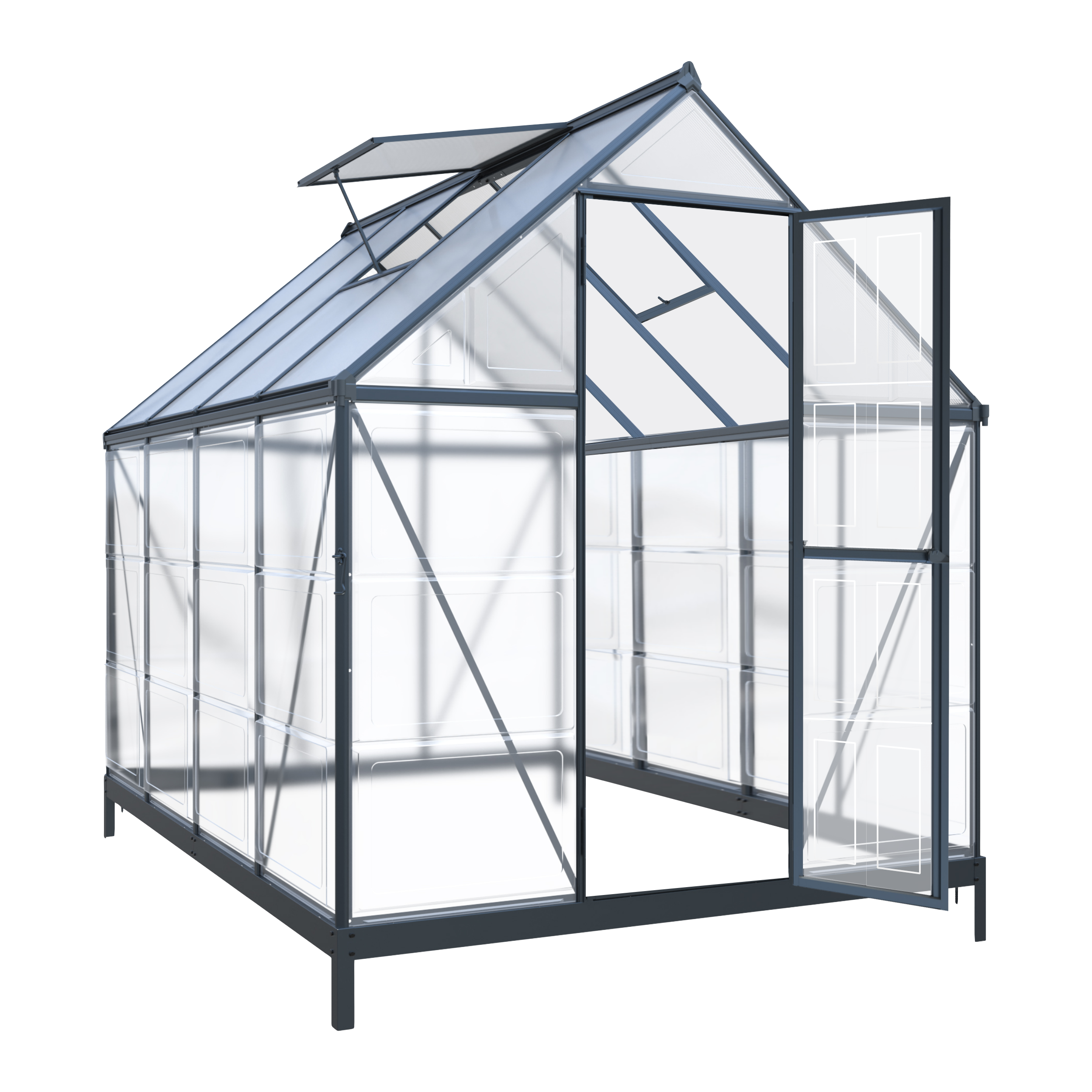 Szklarnia ogrodowa 4,4m2 poliwęglan i aluminium