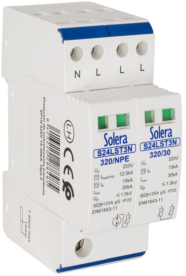 LIMITADOR SOBRETENSION TRANSITORIO 3P+N  15KA