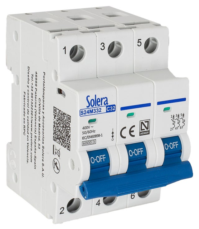 AUTOMATICO MAGNETOTERMICO 3P 32A SOLERA
