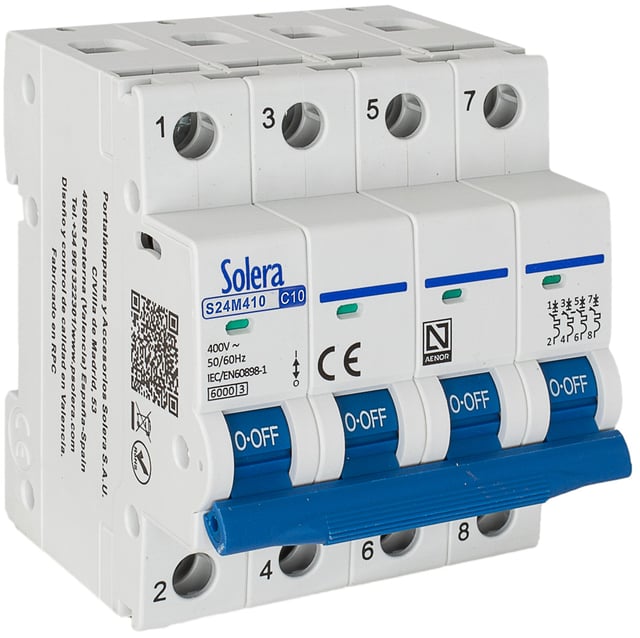 AUTOMATICO MAGNETOTERMICO 4P 10A SOLERA