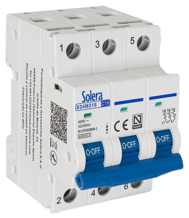 AUTOMATICO MAGNETOTERMICO 3P 16A SOLERA