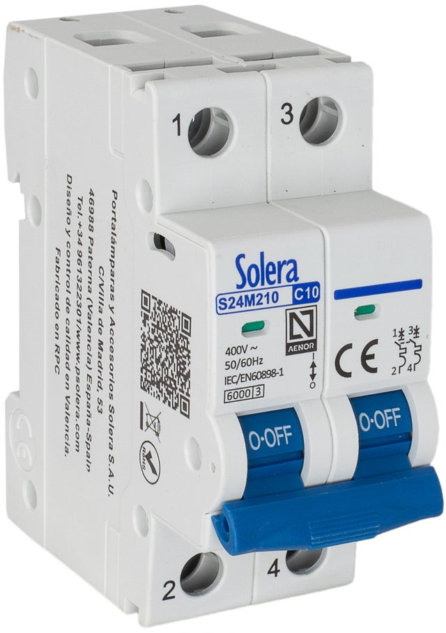 AUTOMATICO MAGNETOTERMICO 2P 10A SOLERA