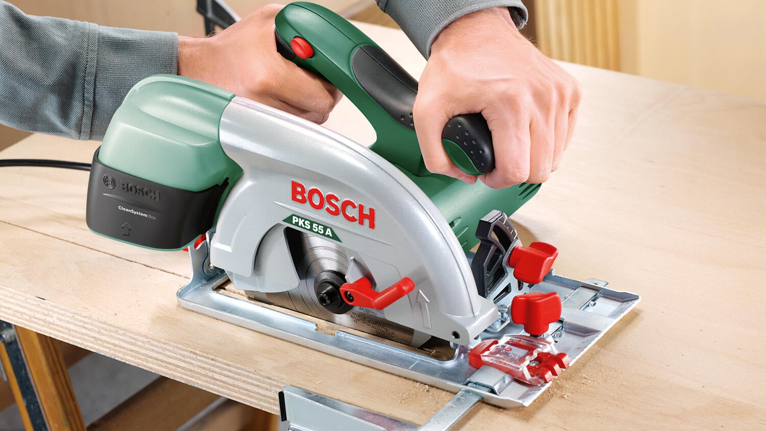 Scie circulaire filaire BOSCH PKS 55 A, 1200 W, 160 mm - 9