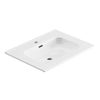 Plan simple vasque centrée Mia céramique blanc Brillant l.61 x P.46 cm