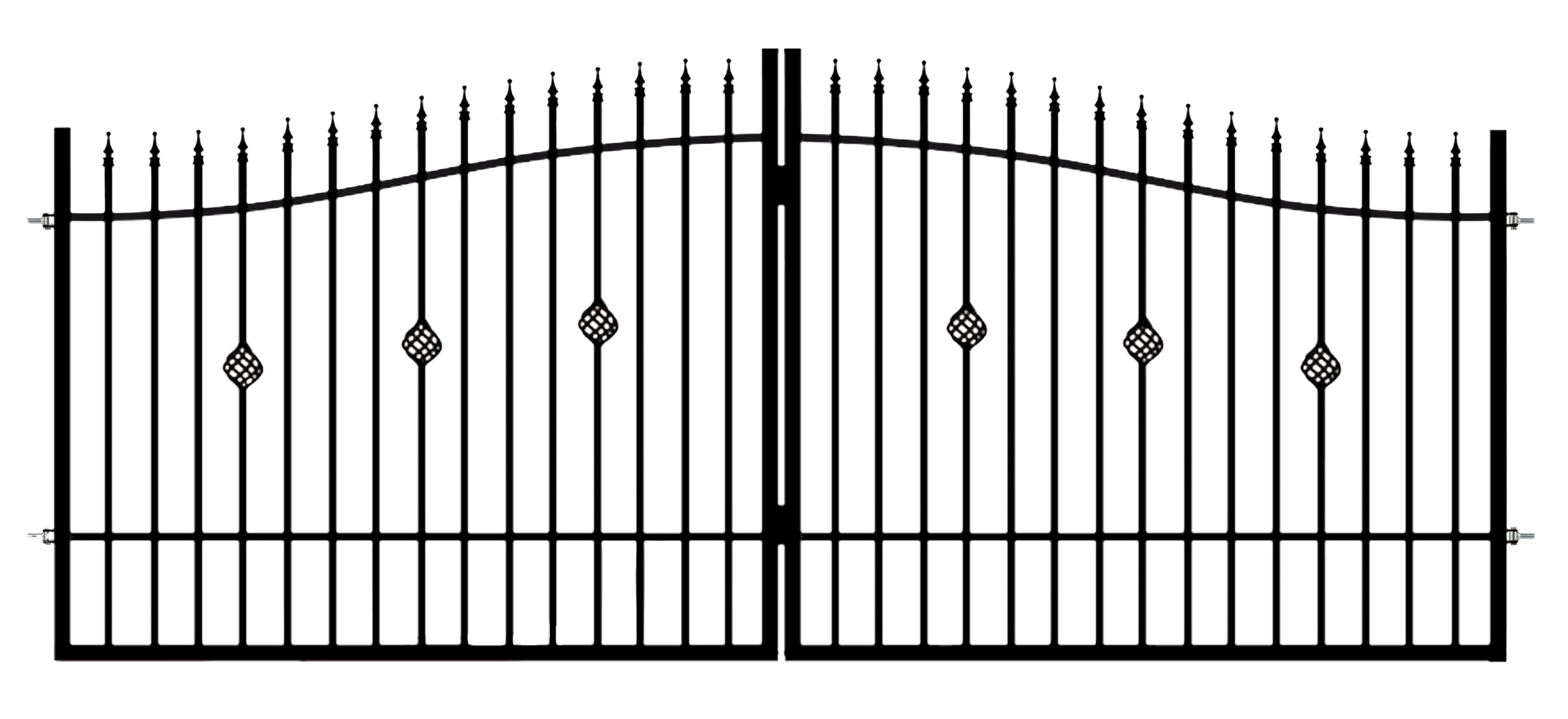 Brama dwuskrzydłowa MALAGA 400 x 150 cm czarny POLBRAM