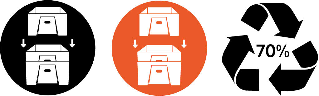 Caixa de arrumação PLÁSTICA PRETA 26X43X34CM - 9