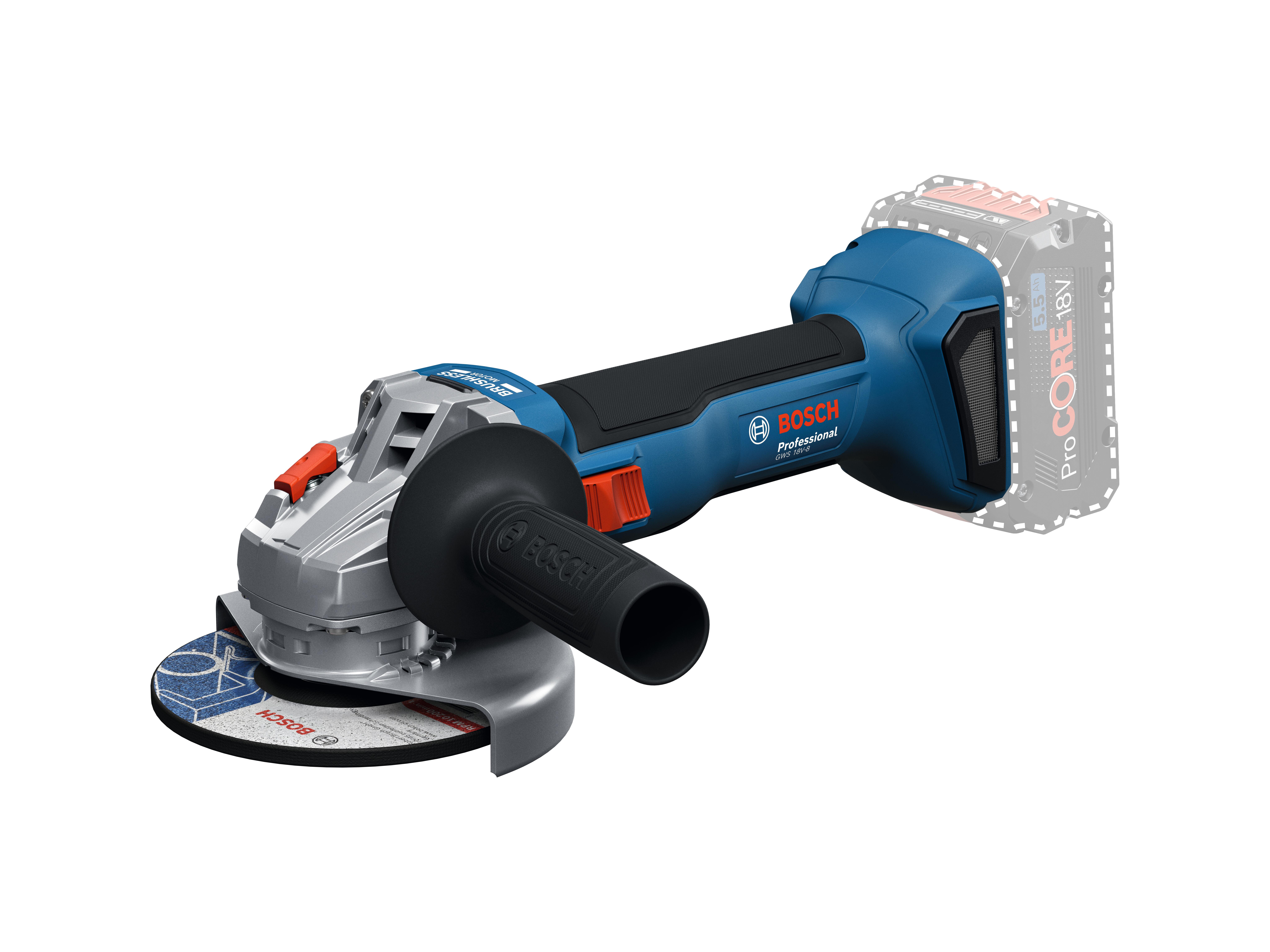Rebarbadora 125mm GWS 18V-8 azul sem bateria Bosch Professional 06019N9000 - 2