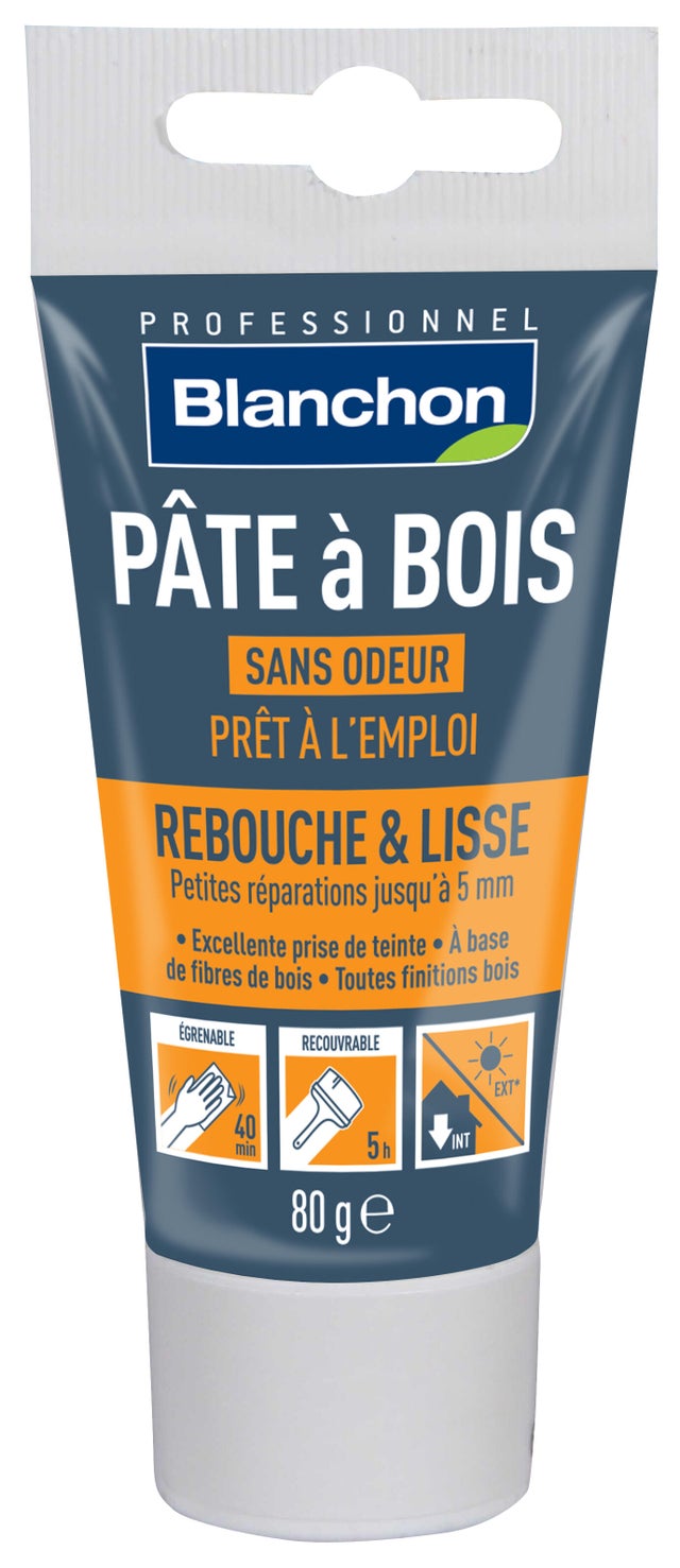 Pâte à bois prête à l'emploi chêne blanchi 80 g - BLANCHON