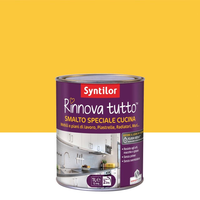 Smalto da interno per mobile, SYNTILOR Rinnova tutto giallo limone satinato, 1 L