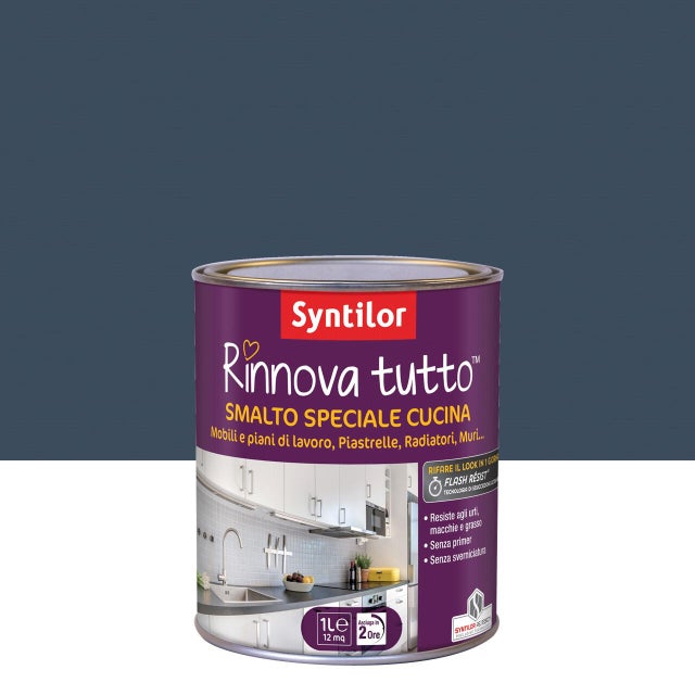 Smalto da interno per mobile, SYNTILOR Rinnova tutto blu mirtillo satinato, 1 L