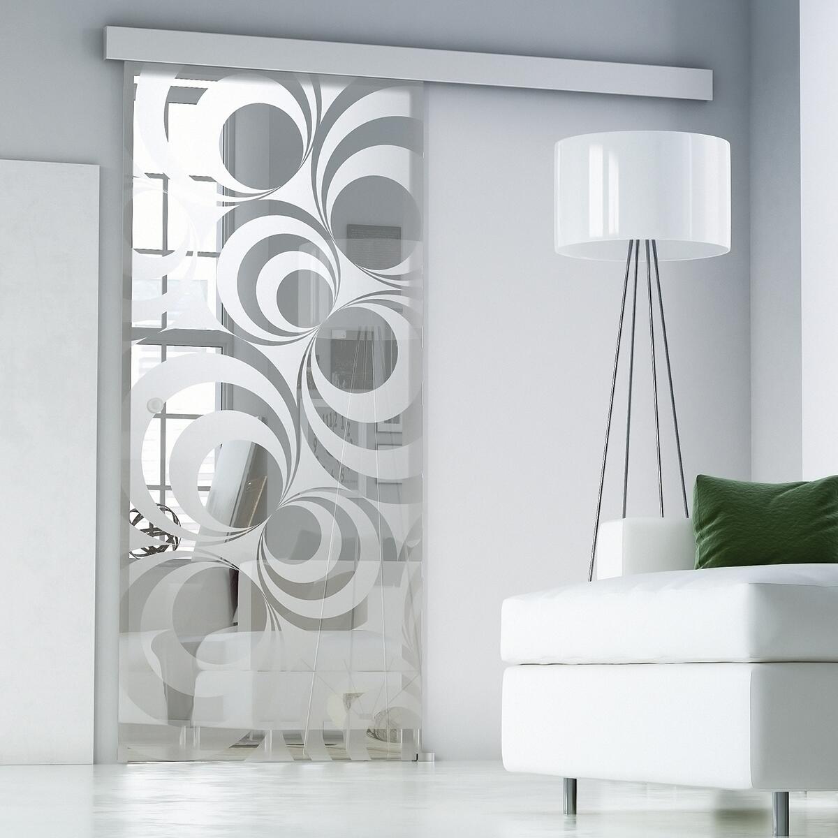 Sistema scorrevole Alu Vetro in alluminio grigio anodizzato per anta in vetro, L 200 x H 12 cm - 2