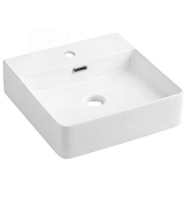 LAVABO SOBREPONER CUADRADO 42CM BLANCO