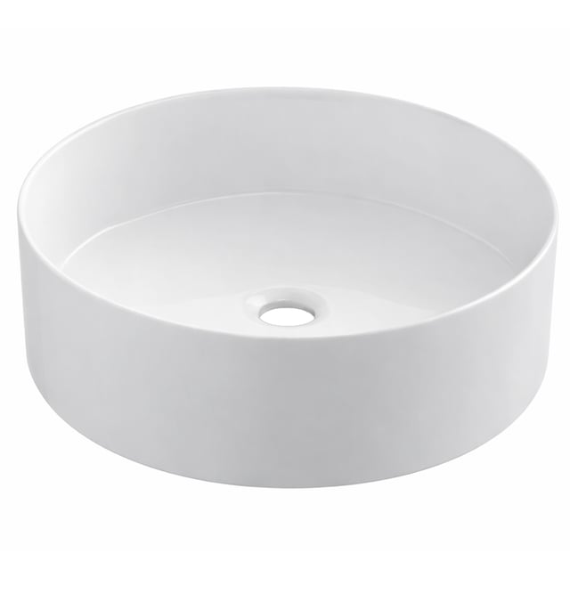 LAVABO SOBREPONER REDONDO 36CM BLANCO MATE