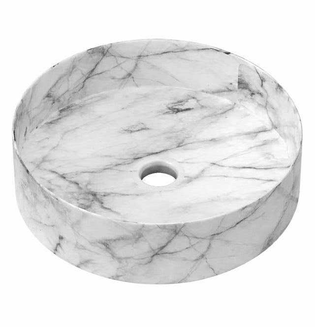 LAVABO SOBREPONER REDONDO 36CM MARMOL