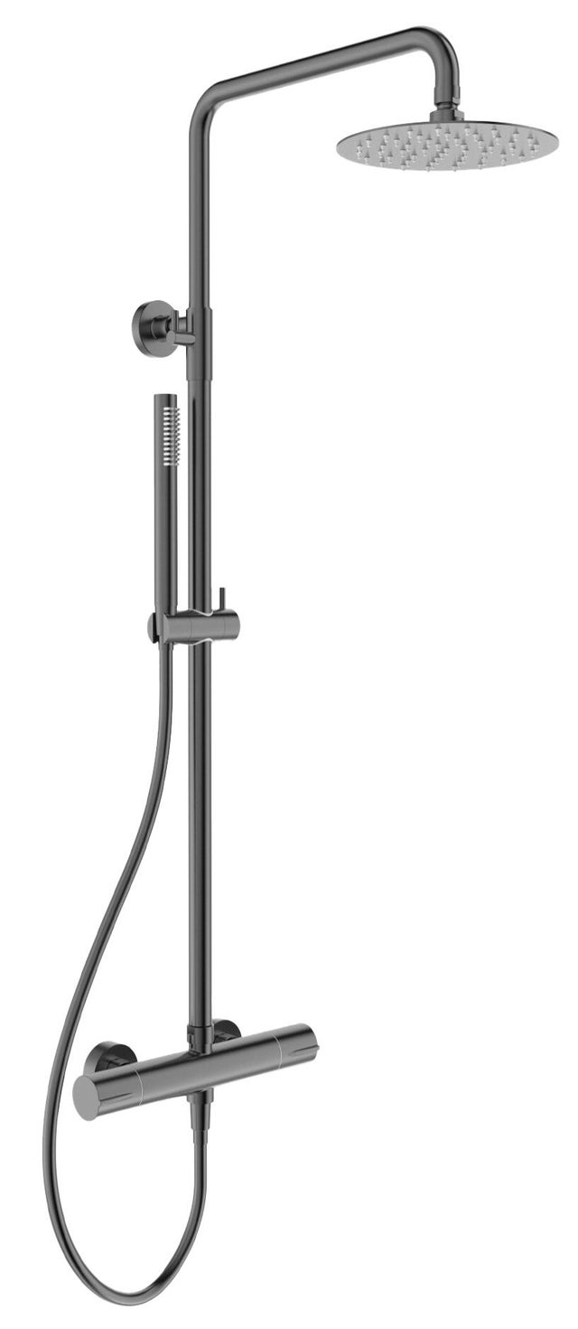 COLUMNA DE DUCHA TERMOSTÁTICA RONDO PVD METAL GUN