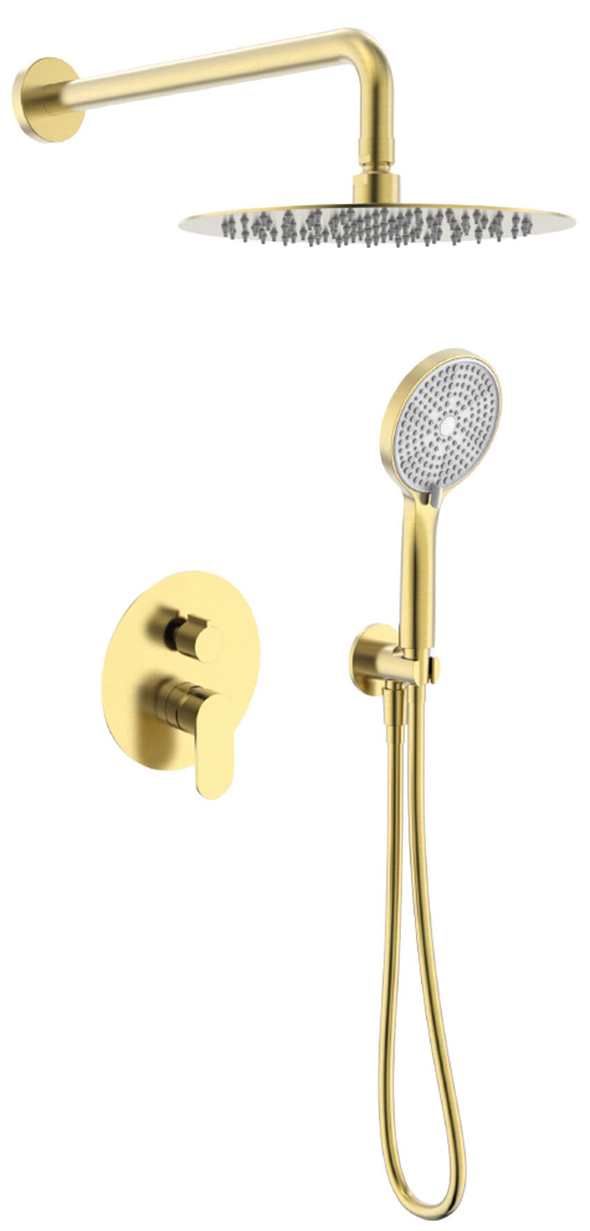 CONJUNTO DE DUCHA MONOMANDO EMPOTRADO RONDO PVD ORO - 3