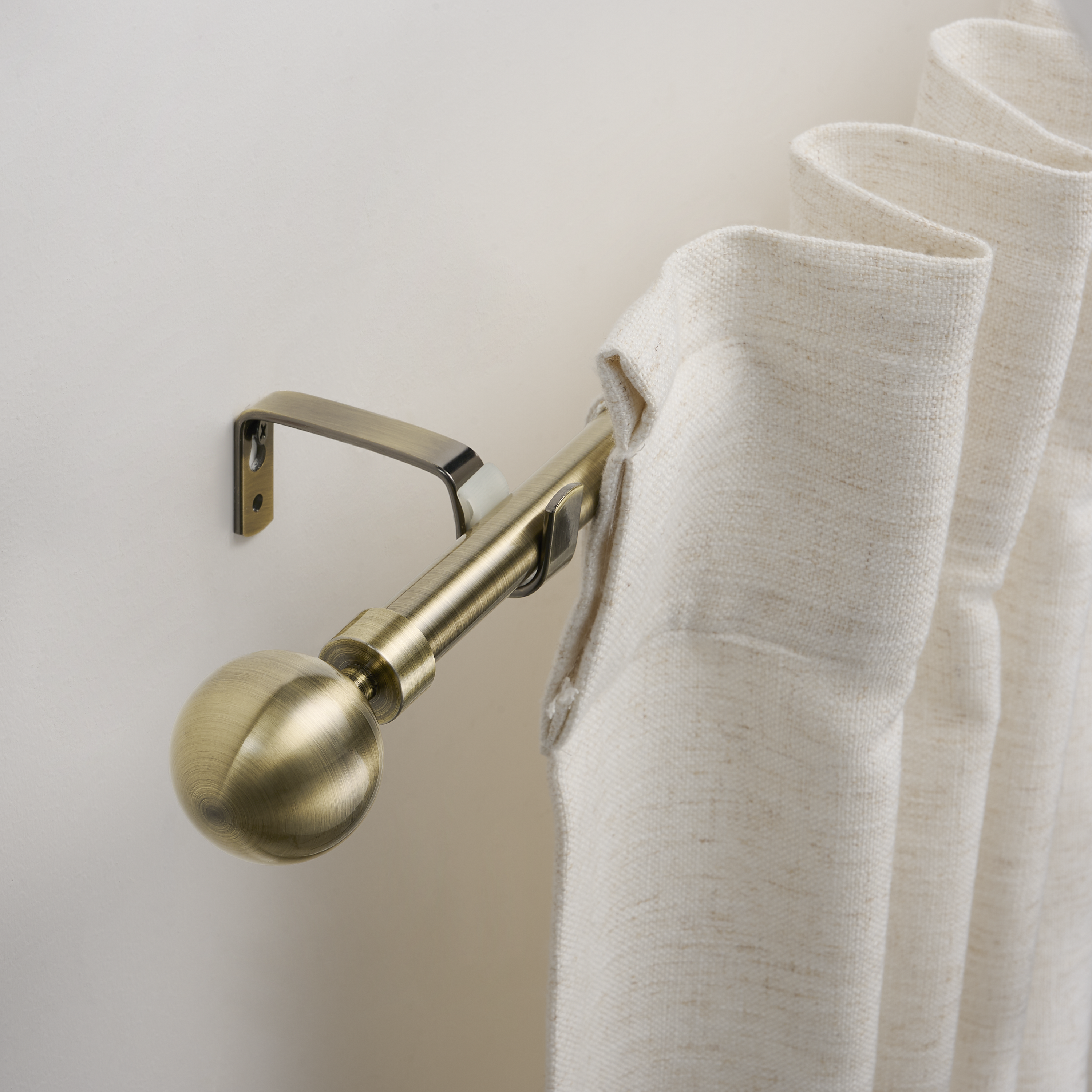 Kit 1 barra para cortina acero bronce satinado a pared Ball INSPIRE diámetro 19 mm extensible 160-385 cm - 7
