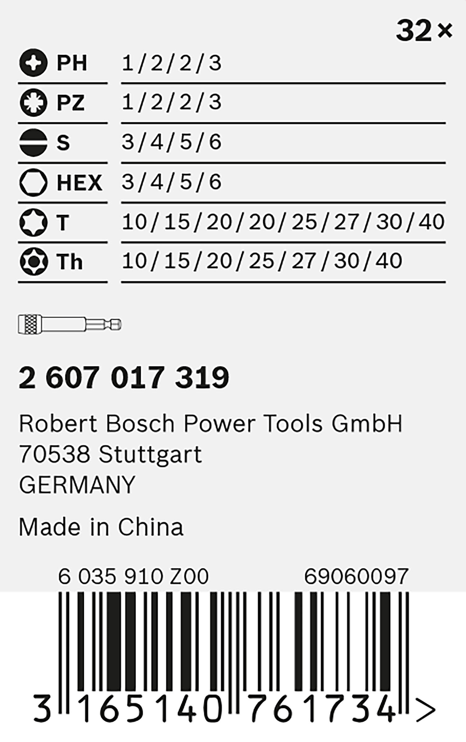Set de 32 piezas de atornillar BOSCH 25 mm - 2