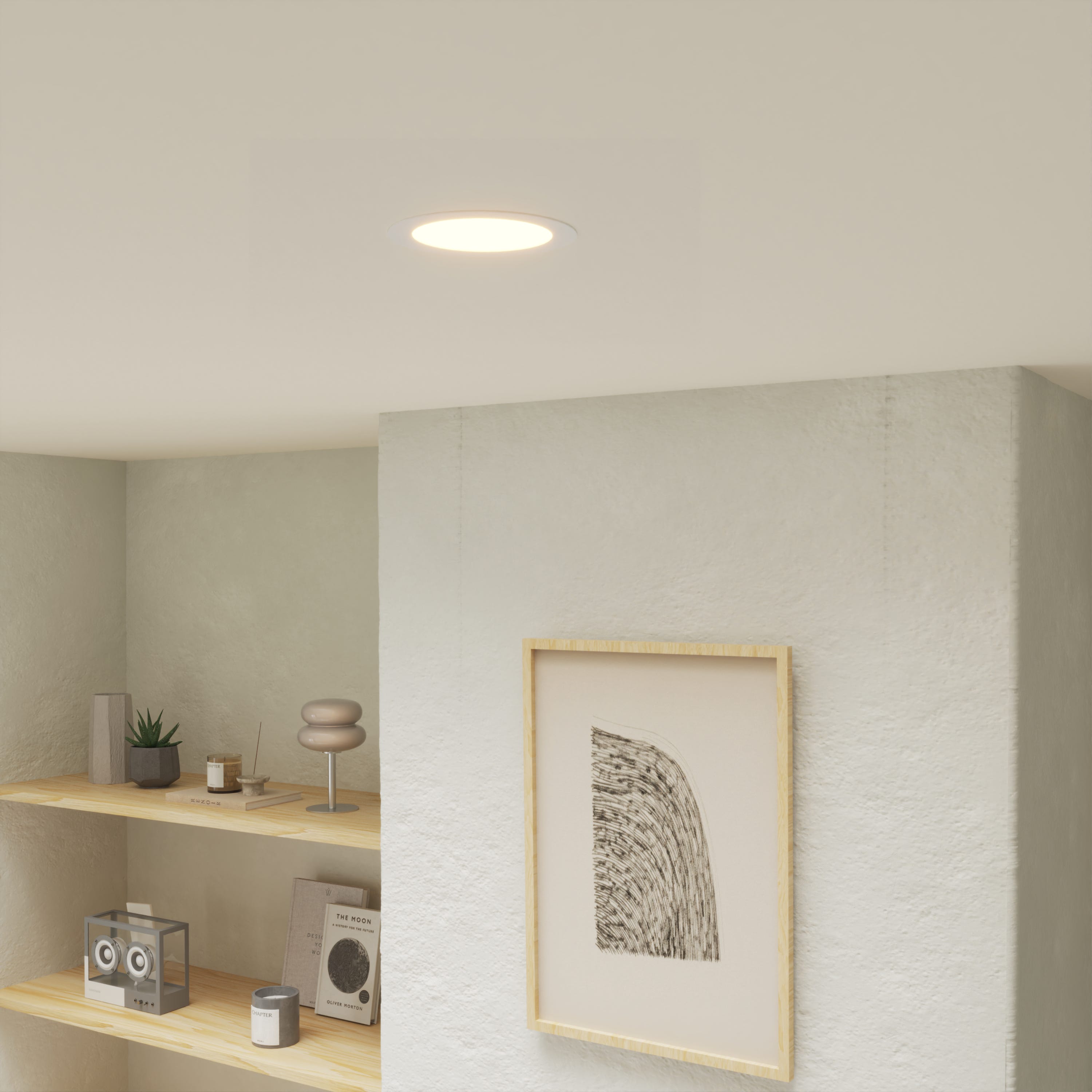 Techos Led Downlight LED empotrable INSPIRE EXTRAFLAT blanco redondo ø17 cm 1700 ...