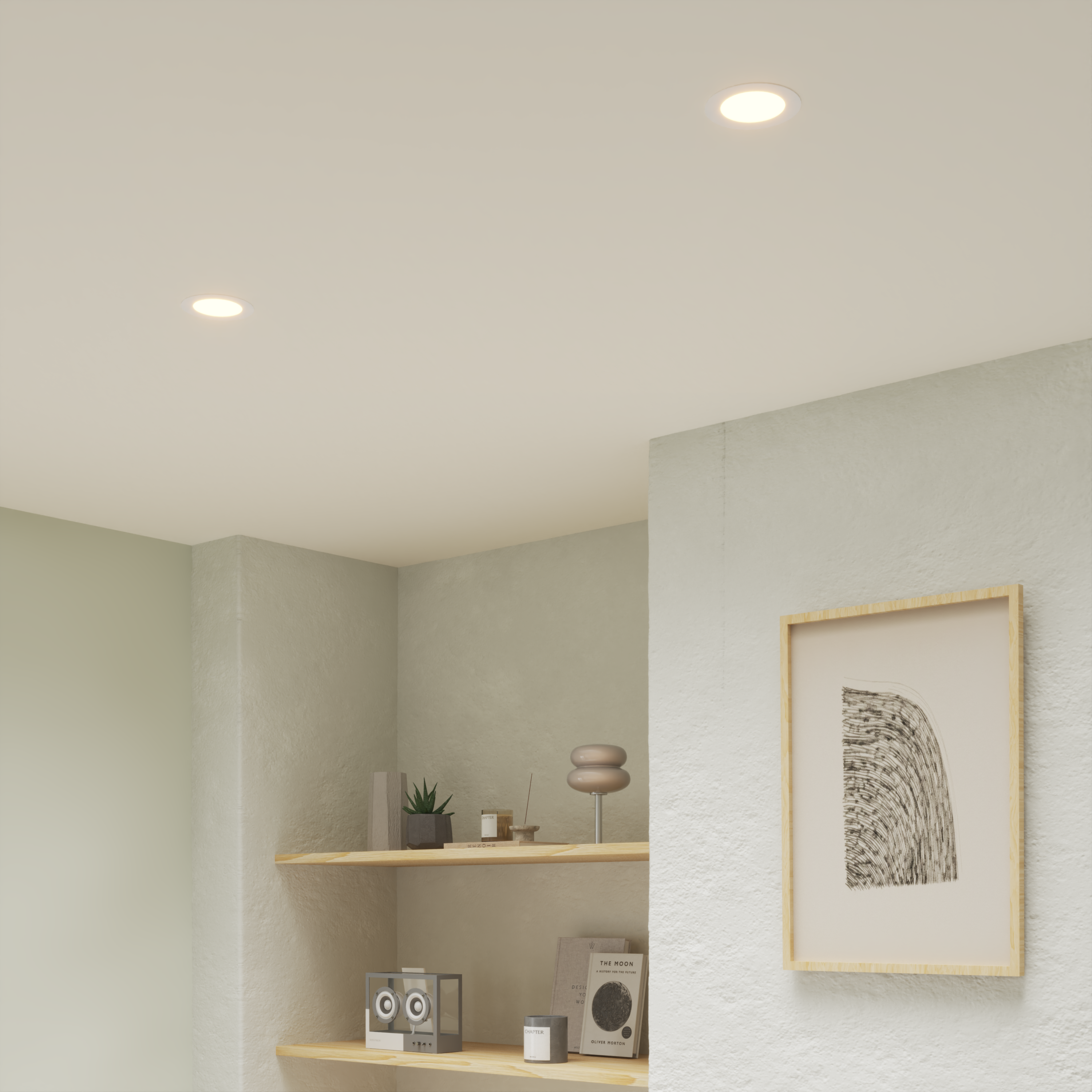 Downlight LED empotrable INSPIRE EXTRAFLAT blanco redondo ø12 cm 1150 lm 9 W 3 tonos de luz CCT (2700K-4000K-6000K) IP20 - Foco LED empotrado para techos - 3