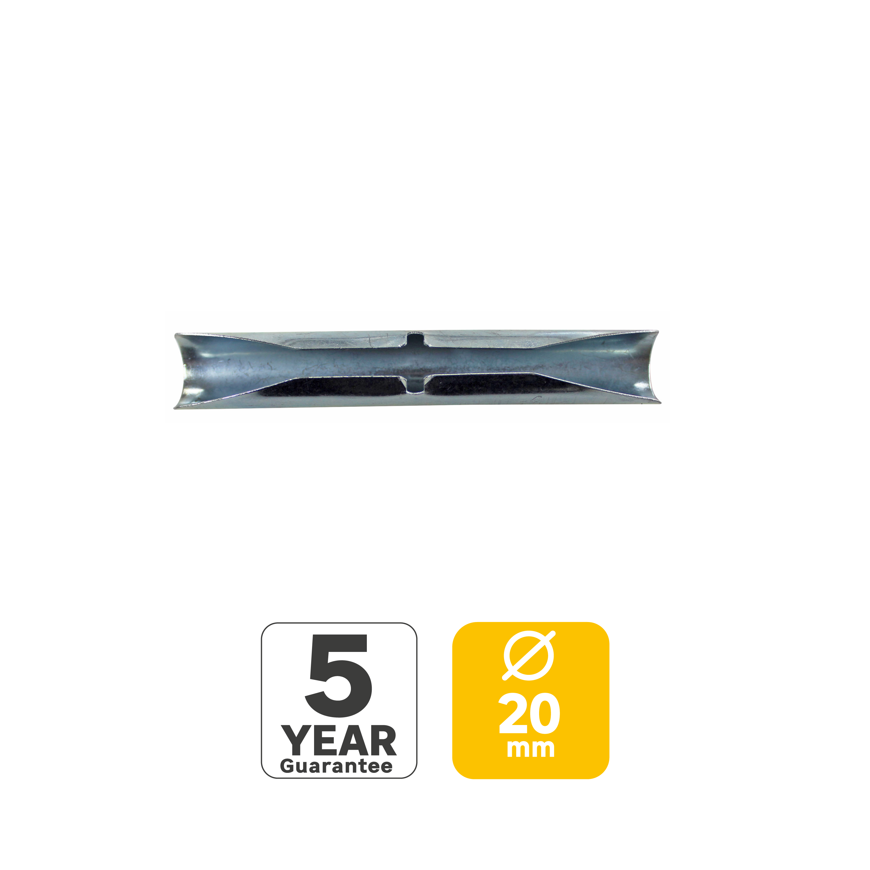 Giunto per bastone per tenda Kali in acciaio grigio Ø 20 mm - 10