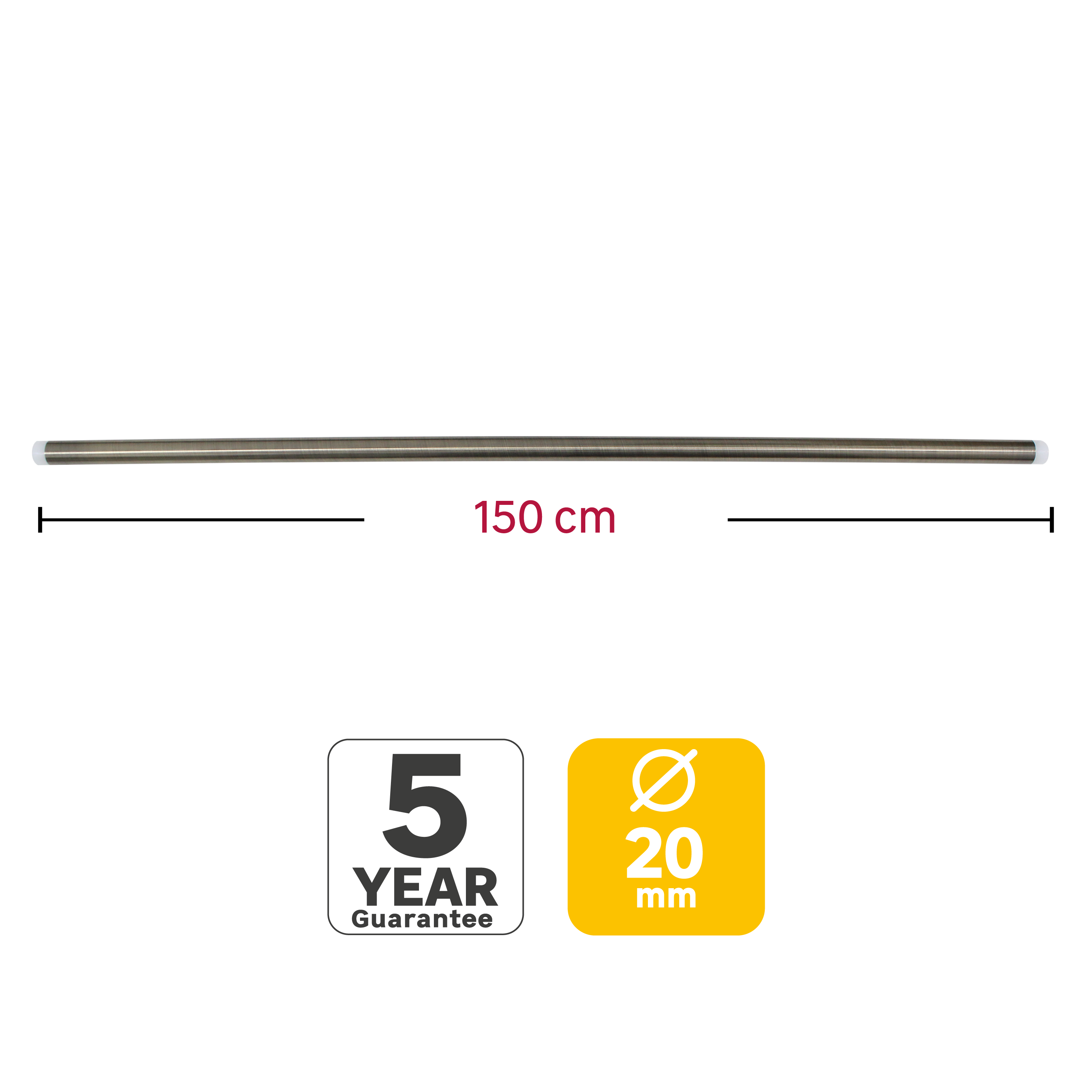 Varão INSPIRE easyfix metal d20cm 1.50m bronze - 4