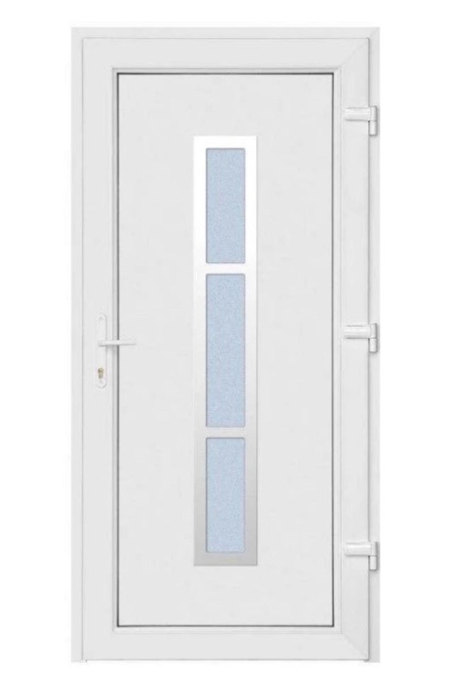 Porta de entrada em PVC Alabama 90X200 branca esquerda