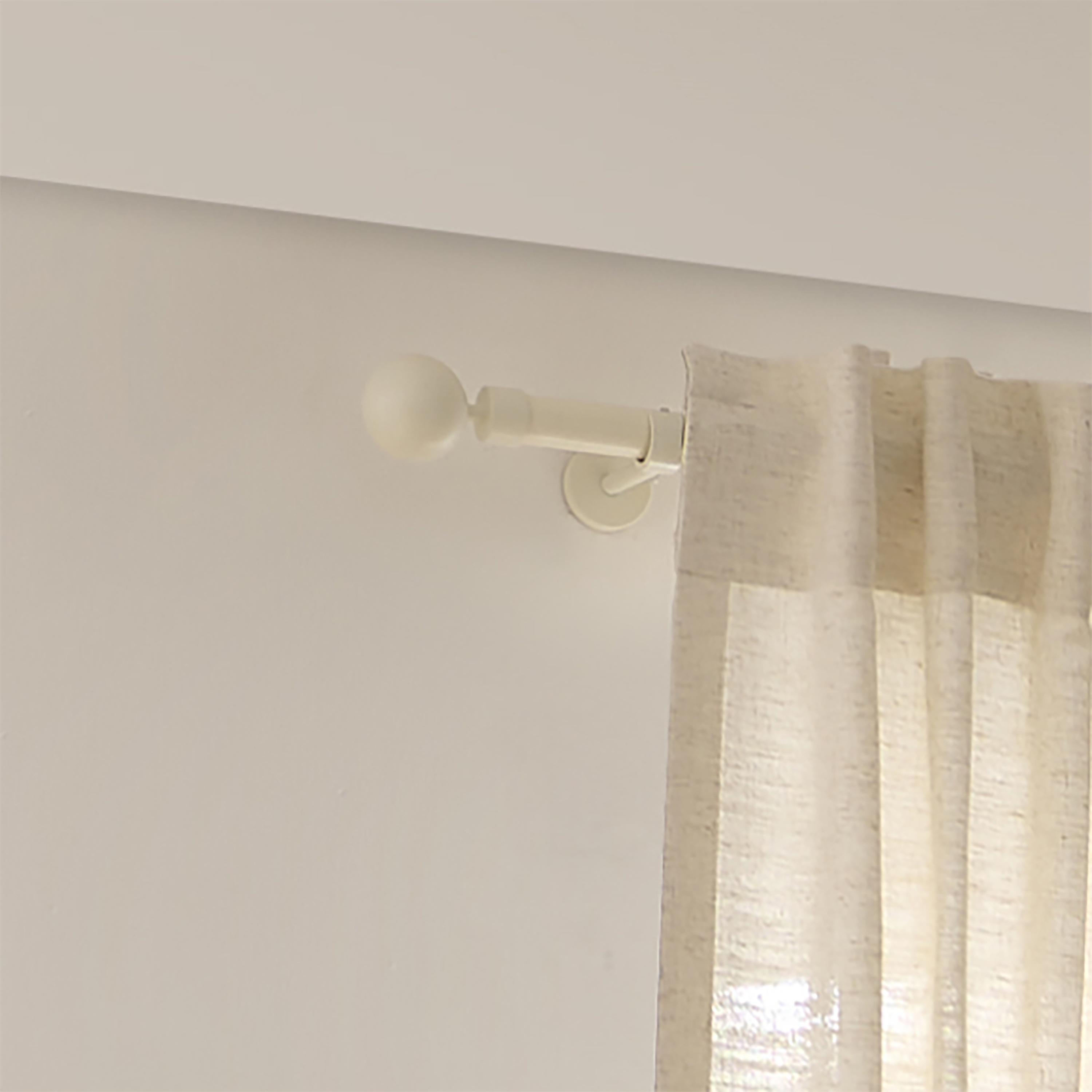 Kit varões extensível 210cm Bola D28mm aço branco Inspire - 5