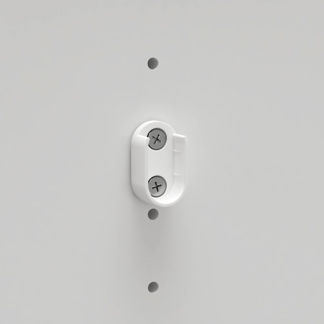 Uchwyty do drążka szafy białe 30 x 15 mm - 2 szt. Spaceo