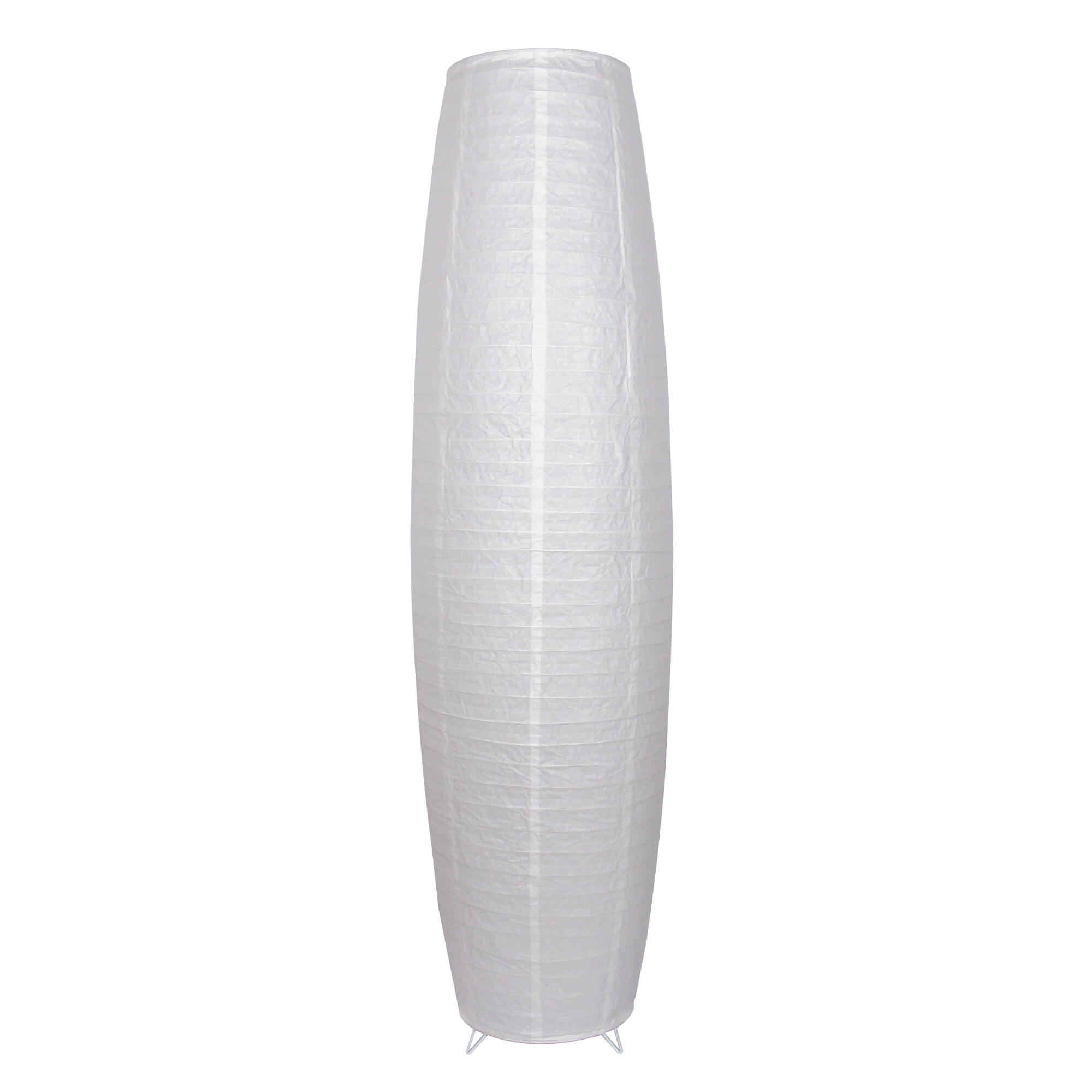 Abajur lampadar Anjo, D36 cm, H130 cm, hartie, alb