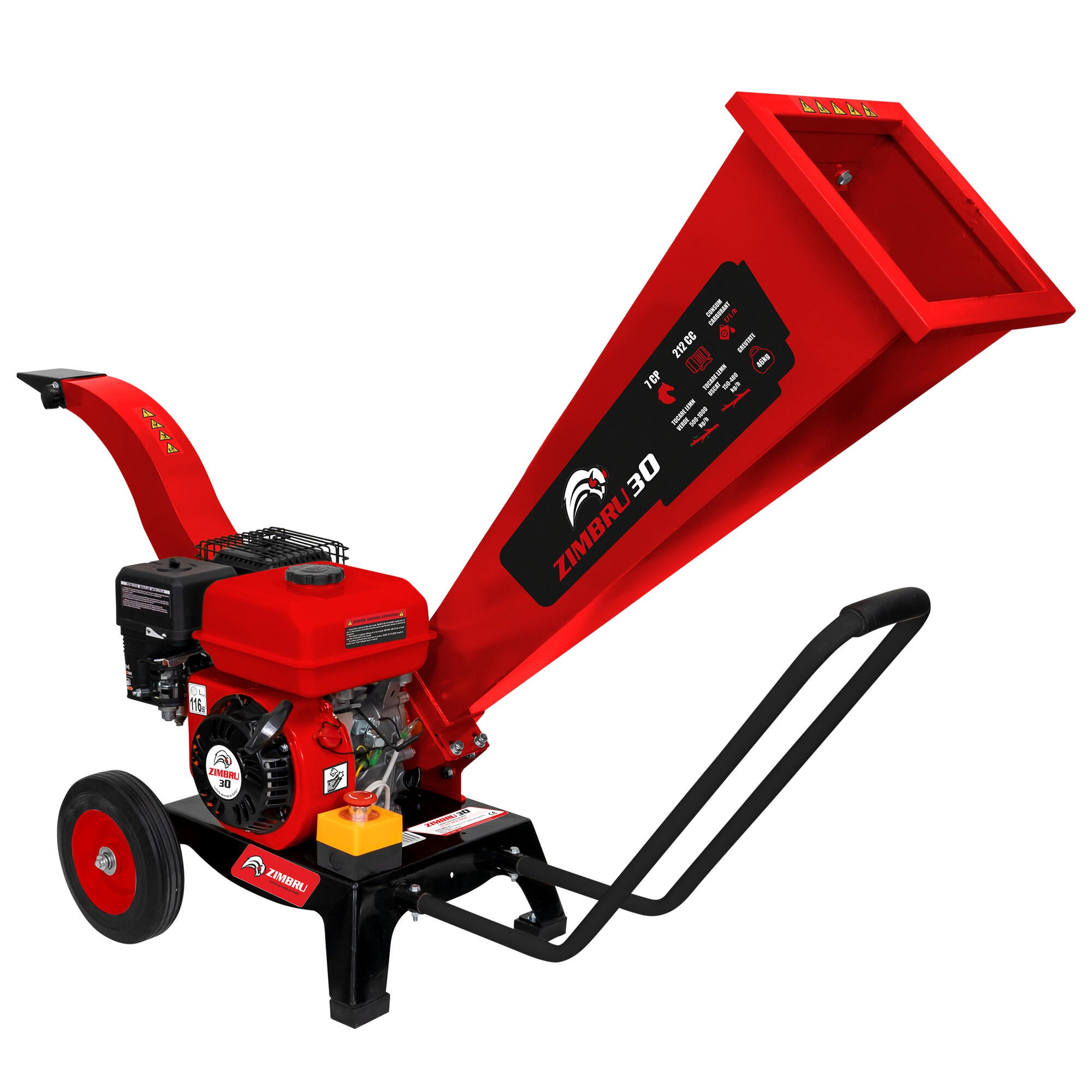 Tocator resturi vegetale Ruris Zimbru 30, pe benzina 7CP, 5.22 Kw