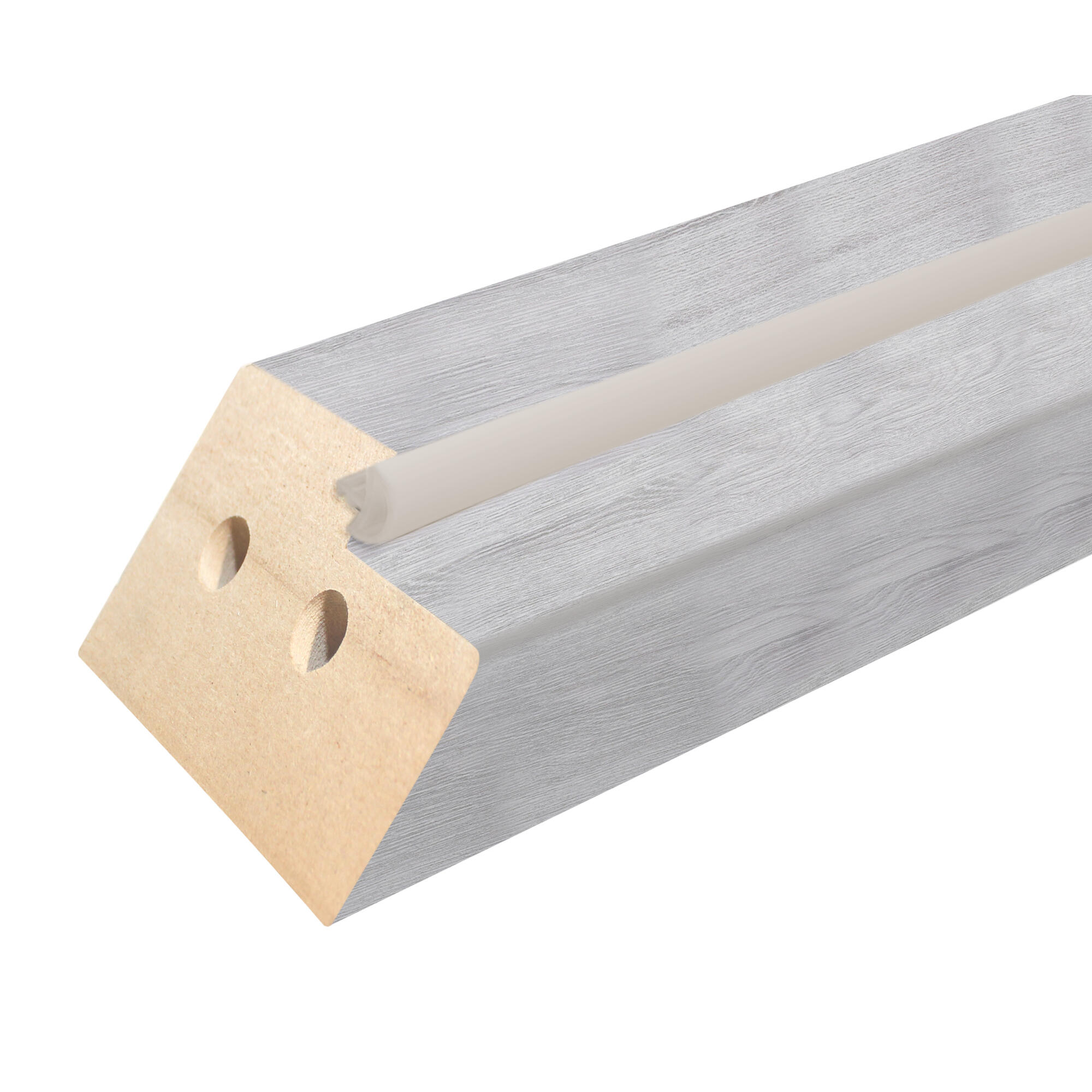 Toc drept fix usa, latime 80 cm, MDF, gri cenusiu