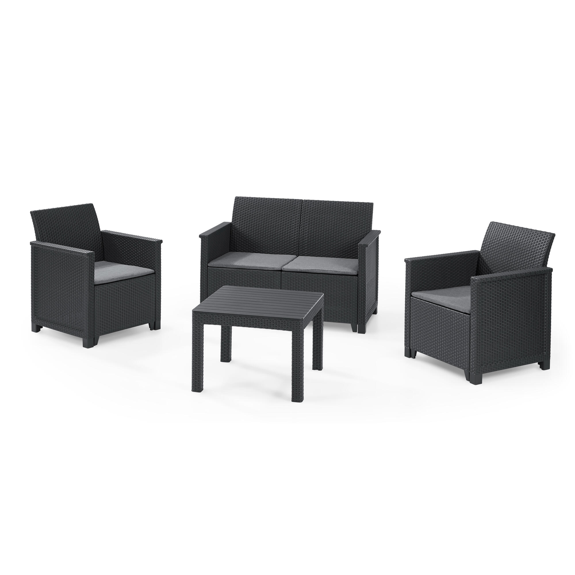 Conjunto relax 4P Emma de resina antracite - 2