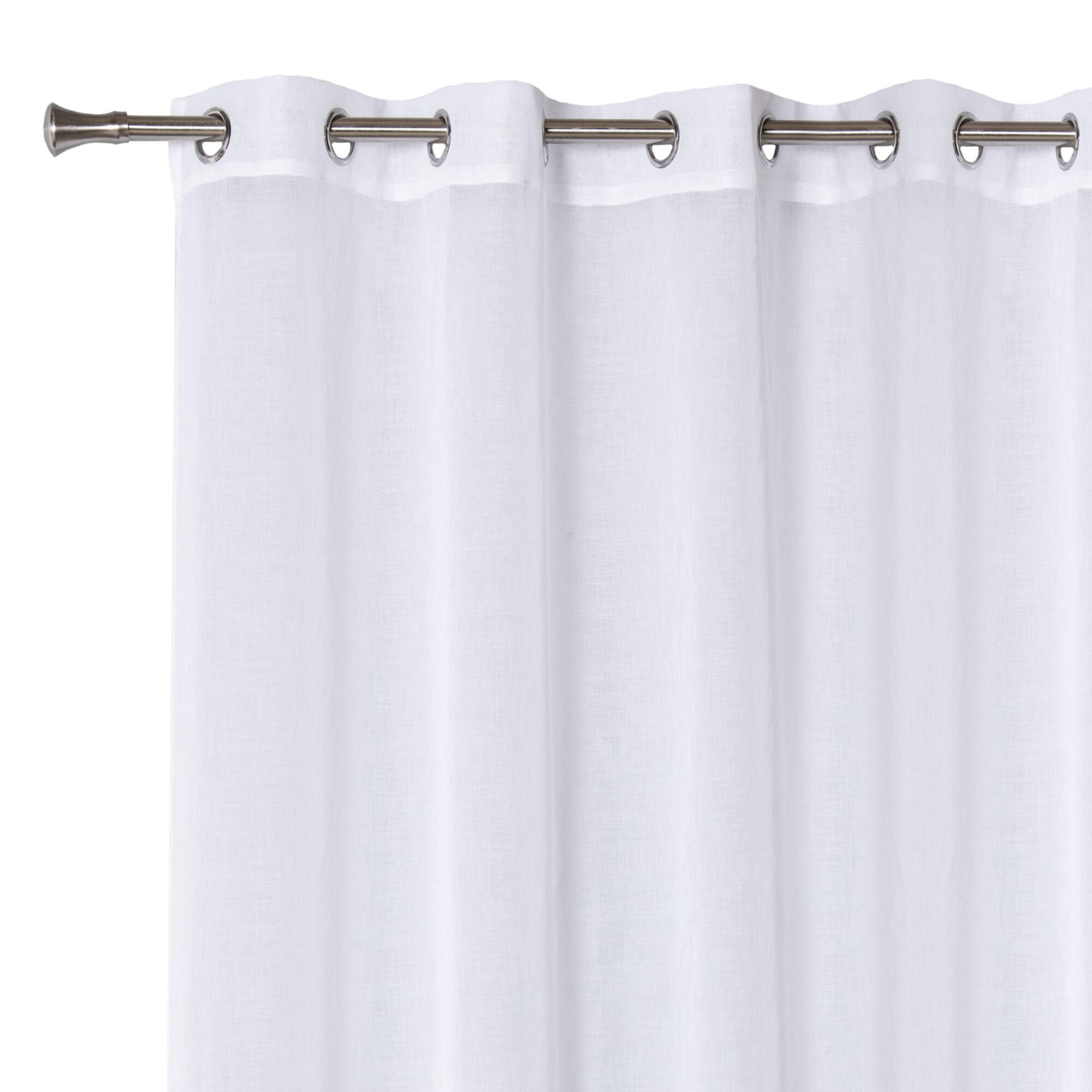 Perdea Mira 290 x 280 cm, cu inele, alb