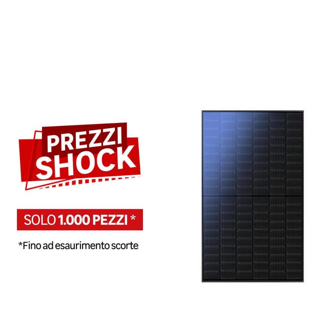 Pannello solare monocristallino Solex black 430W 38V L 113 x H 172 cm