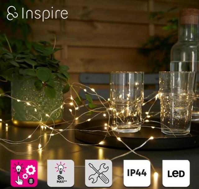 Lot de 2 guirlandes solaires décoratives 12 mètres, blanc chaud, Ublo INSPIRE - 2