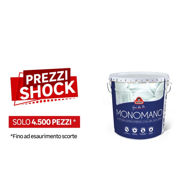 Pittura per interni antigoccia, BOERO Monomano bianco opaco, 14 L