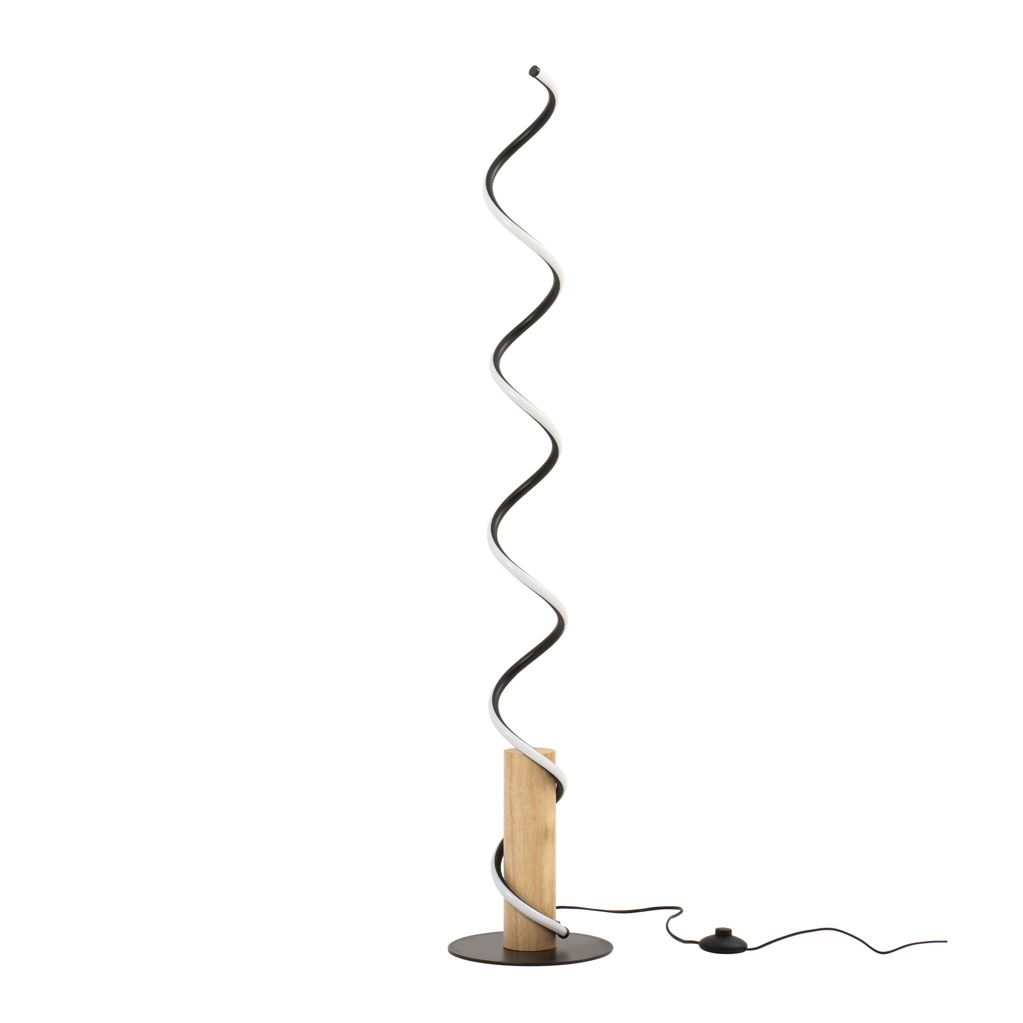 Lampadaire LED Spirale, aluminium, noir, H.133 cm - 4
