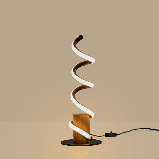 Lampe LED Spirale produit sans caractéristiques spécifiques, aluminium, noir, H.