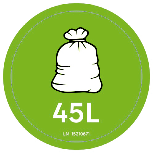 Balde de lixo com pedal 35 L preto e verde - 4
