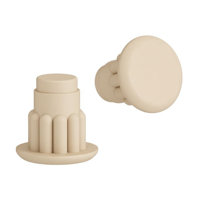 Lot de 16 caches-trou rond SPACEO D.7 mm beige