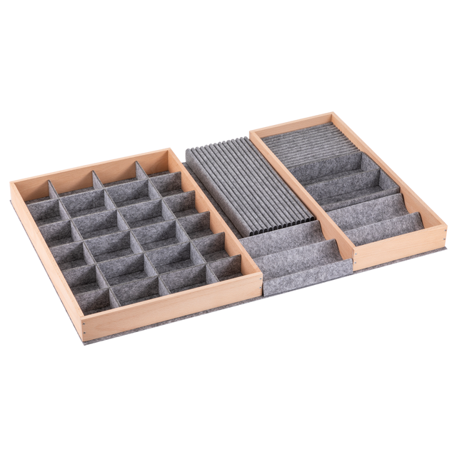 Organiseur SPACEO Evo'M redécoupable, pour tiroir 80cm, bijoux et accessoires