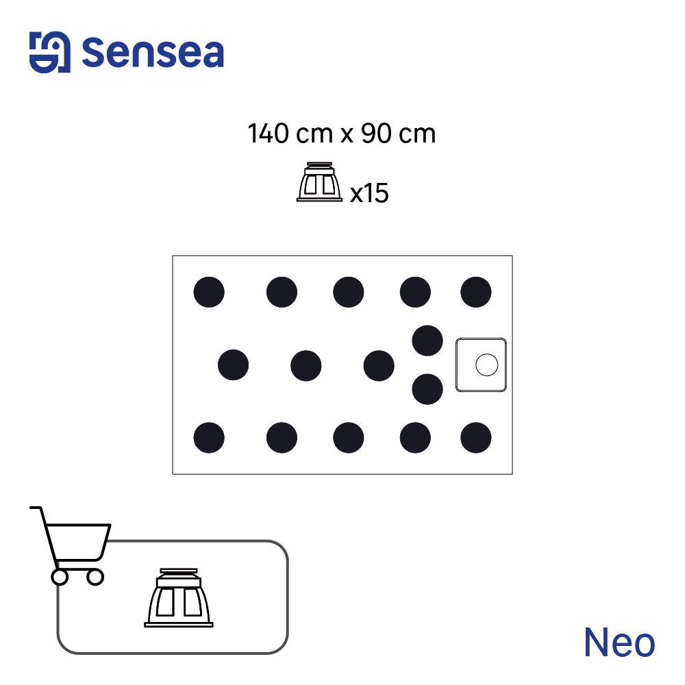 Receveur de douche extraplat, résine, blanc L.140 x l.90 cm, Neo - 6
