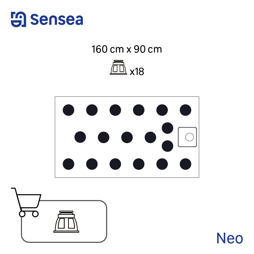 Receveur de douche extraplat, résine, blanc L.160 x l.90 cm, Neo - 7