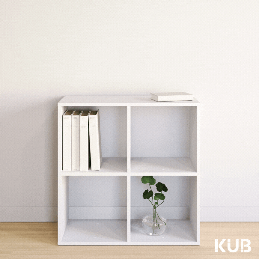 Scaffale a cubo SPACEO Kub 2x2 L 70.4 x H 70.5 x Sp 31.7 cm bianco - 3